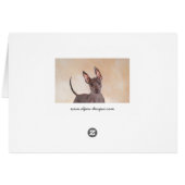Xoloitzcuintli絵画's – かわいいオリジナルドッグアート (裏面横)