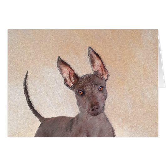 Xoloitzcuintli絵画's – かわいいオリジナルドッグアート (正面横)