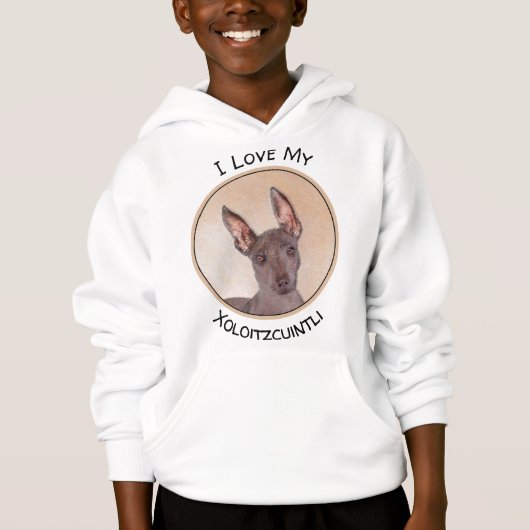 Xoloitzcuintli絵画's – かわいいオリジナルドッグアート (正面)