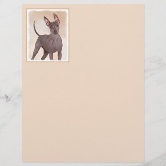 Xoloitzcuintli絵画's – かわいいオリジナルドッグアート (正面)