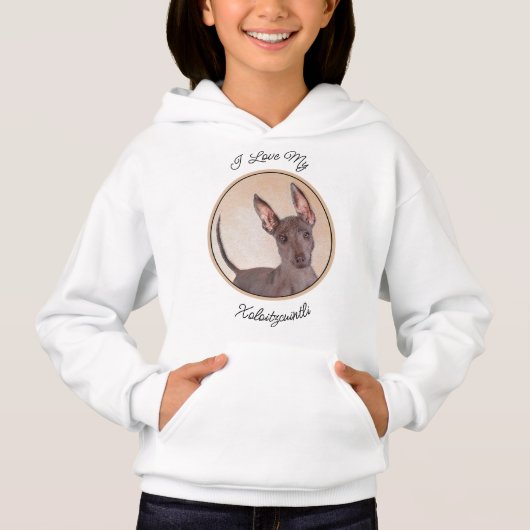 Xoloitzcuintli絵画's – かわいいオリジナルドッグアート (正面)