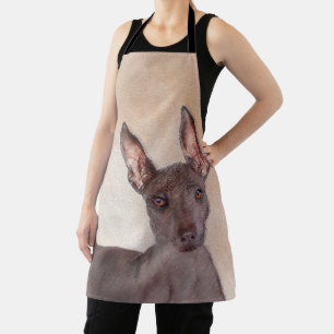 Xoloitzcuintli絵画's – かわいいオリジナルドッグアート エプロン
