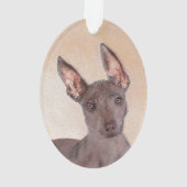 Xoloitzcuintli絵画's – かわいいオリジナルドッグアート オーナメント (裏面)