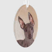 Xoloitzcuintli絵画's – かわいいオリジナルドッグアート オーナメント (正面)
