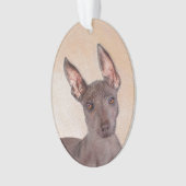 Xoloitzcuintli絵画's – かわいいオリジナルドッグアート オーナメント (正面)