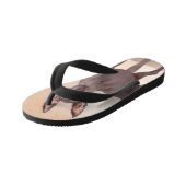 Xoloitzcuintli絵画's – かわいいオリジナルドッグアート キッズビーチサンダル (アングル)