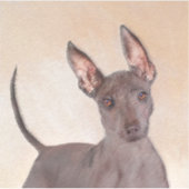 Xoloitzcuintli絵画's – かわいいオリジナルドッグアート シール (正面)