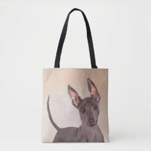 Xoloitzcuintli絵画's – かわいいオリジナルドッグアート トートバッグ