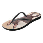 Xoloitzcuintli絵画's – かわいいオリジナルドッグアート ビーチサンダル (アングル)