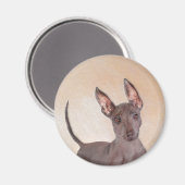 Xoloitzcuintli絵画's – かわいいオリジナルドッグアート マグネット (正面/裏面)