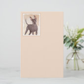 Xoloitzcuintli絵画's – かわいいオリジナルドッグアート 便箋 (スタンド正面)