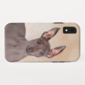 Xoloitzcuintli絵画's – かわいいオリジナルドッグアート Case-Mate iPhoneケース (裏面(横))