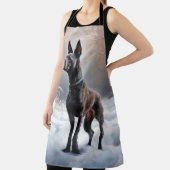 Xoloitzcuintli雪のクリスマスを許可 エプロン (インサイチュ)