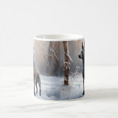 Xoloitzcuintli雪のクリスマスを許可 コーヒーマグカップ (中央)