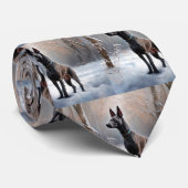 Xoloitzcuintli雪のクリスマスを許可 ネクタイ (ロール)