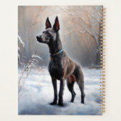 Xoloitzcuintli雪のクリスマスを許可 プランナー手帳 (裏面)