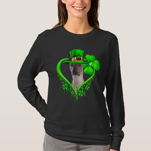Xoloitzcuintli Dog St Patricks Day Lover Irish Sha Tシャツ (正面)