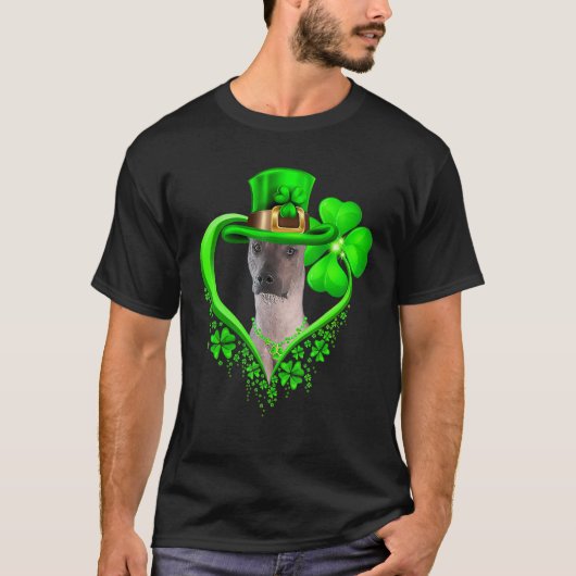 Xoloitzcuintli Dog St Patricks Day Lover Irish Sha Tシャツ (正面)