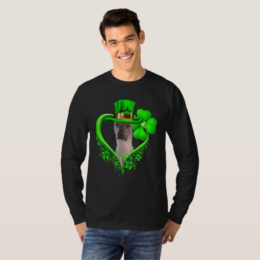 Xoloitzcuintli Dog St Patricks Day Lover Irish Sha Tシャツ (正面フル)
