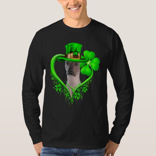 Xoloitzcuintli Dog St Patricks Day Lover Irish Sha Tシャツ (正面)