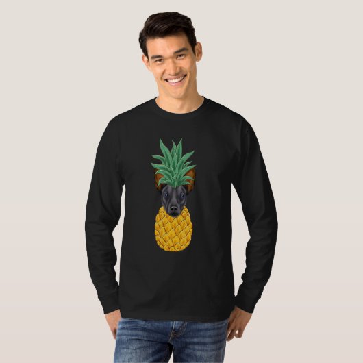 Xoloitzcuintli Pineapple Dog Tシャツ (正面フル)