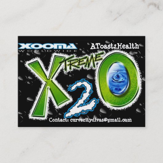 Xooma X2O Aのトースト2Healthの名刺 名刺 (正面)