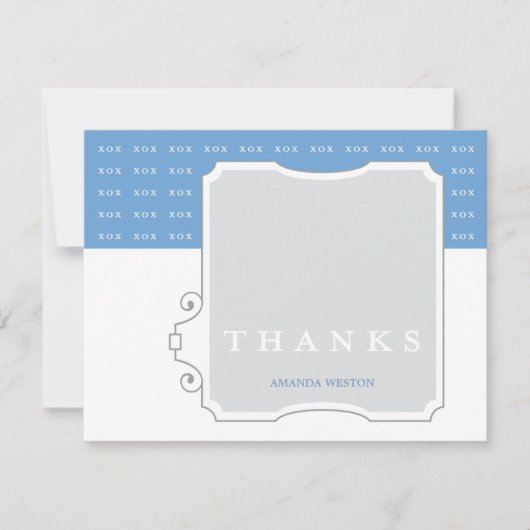 XOXの男の子のカスタムはメッセージカード感謝していしています 招待状 (正面)