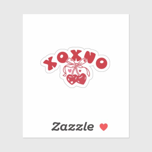 XOXNO Anti Valentine Coquette Heart Cherry シール (シート)