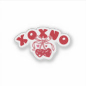 XOXNO Anti Valentine Coquette Heart Cherry シール (正面)
