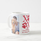 XOXOかわいいペット犬2 Photo Valentines Day コーヒーマグカップ (正面左)