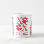 XOXOかわいいペット犬2 Photo Valentines Day コーヒーマグカップ (中央)