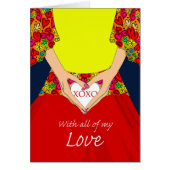 XOXOでハートを保持する最愛の日 (正面)