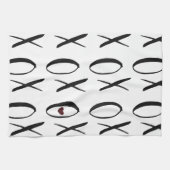 XOXOのハート キッチンタオル (横)