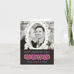 XOXOのバレンタインデーの写真のメッセージカード シーズンカード