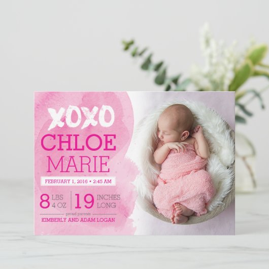 XOXOの誕生の発表 案内状 (スタンド正面)