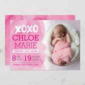 XOXOの誕生の発表 案内状 (正面/裏面)