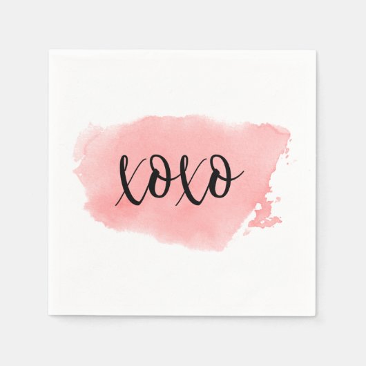 XOXOウォーターカラーカクテルナプキン スタンダードカクテルナプキン (正面)