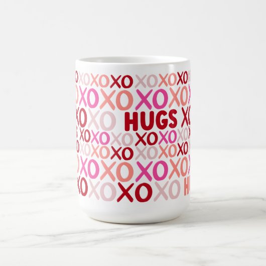 XOXOウグズとキスピンクと赤かわいいガレンティン コーヒーマグカップ (中央)