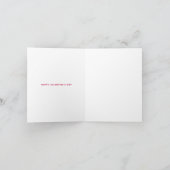 XOXOオレンジピンク会話ハートバレンタイン ノートカード (内部)