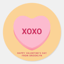 XOXOオレンジピンク会話ハートバレンタイン