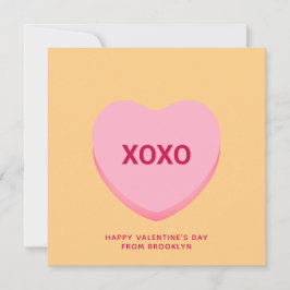 XOXOオレンジ語の会話ハートバレンタインカード