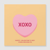 XOXOオレンジ語の会話ハートバレンタインカード (正面)