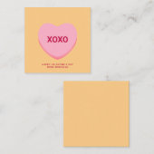 XOXOオレンジ語の会話ハートバレンタインデー ノートカード (正面/裏面)