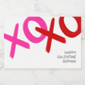 XOXOガレンティンデイハグとキス最高のの友人 スパークリングワインラベル (シングルラベル)