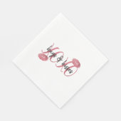 XOXOキスピンクリップパーソナライズされた引用文 スタンダードランチョンナプキン (角)