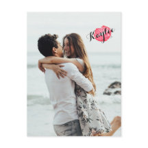 XOXOキスフォトポストカードのパーソナライズされた追加