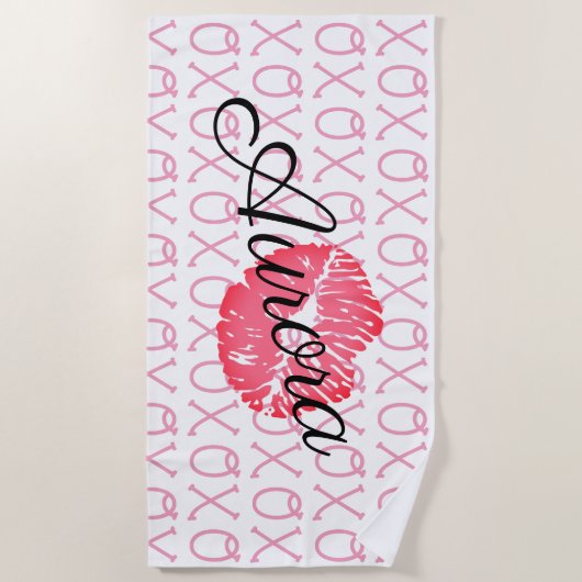 XOXOキス ビーチタオル (正面)