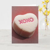 XOXOキャンデーのハートカード カード (黄色い花)