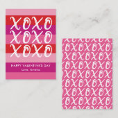 XOXOクラスルームのバレンタインデートカード ノートカード (正面/裏面)