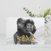 XOXOゴールドフォイルバレンタインデーの写真 シーズンカード (スタンド正面)